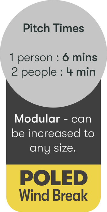 Quest Screen Shield Quad Vision Pop Up Windbreak (3 panel) With Windows Quest Leisure - UK Camping And Leisure