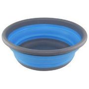 Via Mondo Washing Up Bowl Foldable 9Ltr Round Blue/Grey 1165186 Via Mondo - UK Camping And Leisure