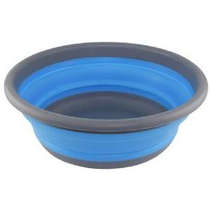 Via Mondo Washing Up Bowl Foldable 9Ltr Round Blue/Grey 1165186 Via Mondo - UK Camping And Leisure