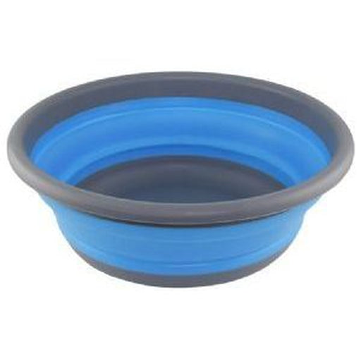 Via Mondo Washing Up Bowl Foldable 9Ltr Round Blue/Grey 1165186 Via Mondo - UK Camping And Leisure