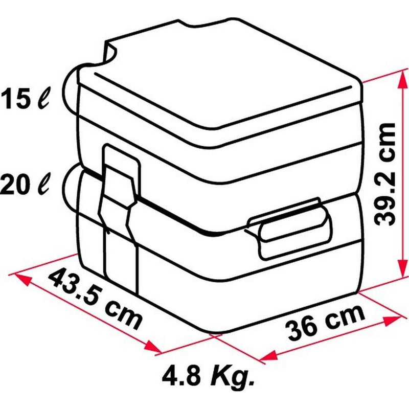 Fiamma Bi Pot 39 Toilet for Caravans and Motorhomes Fiamma - UK Camping And Leisure