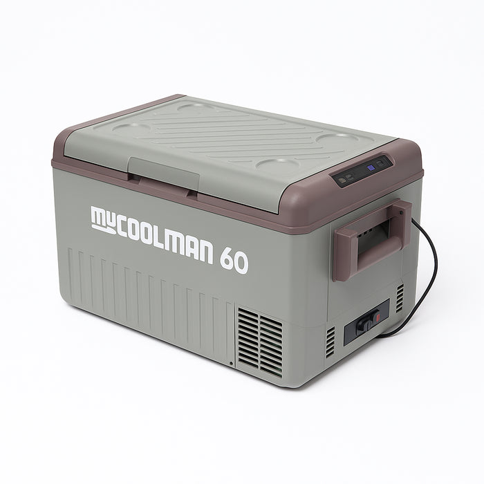 myCOOLMAN 60L Portable Fridge/Freezer Single Zone 12/24V DC + 240V AC Bluetooth App Control