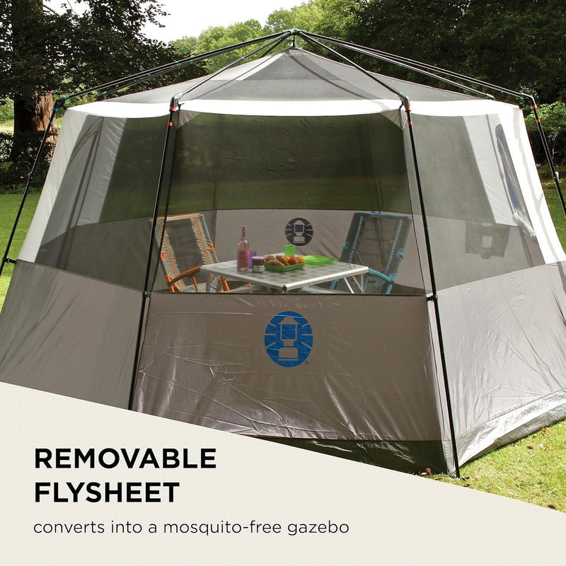 Coleman Cortes Octagon 8 Person Dome Glamping Yurt Camping Family Tent Blue Coleman - UK Camping And Leisure