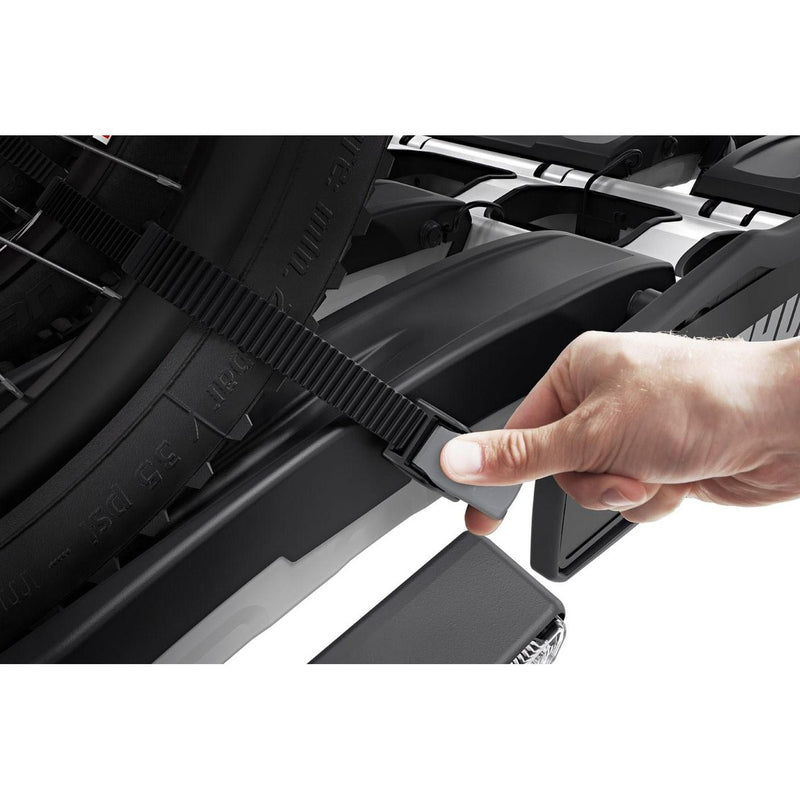 Thule EasyFold XT three-bike platform towbar bike rack black/aluminium Towbar Bike Rack Thule - UK Camping And Leisure