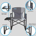 Liberty Director Chair Outdoor Camping Folding Side Table Grey Liberty - UK Camping And Leisure