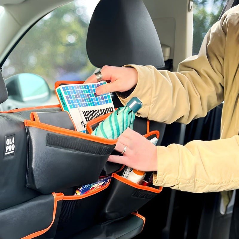 Olpro Rear Double Seat Storage Organiser - Orange - View 2