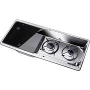 Dometic 2 Burner Hob & Sink Unit 9722 L/H (Piezo Ignition & Shut Off) - View 3