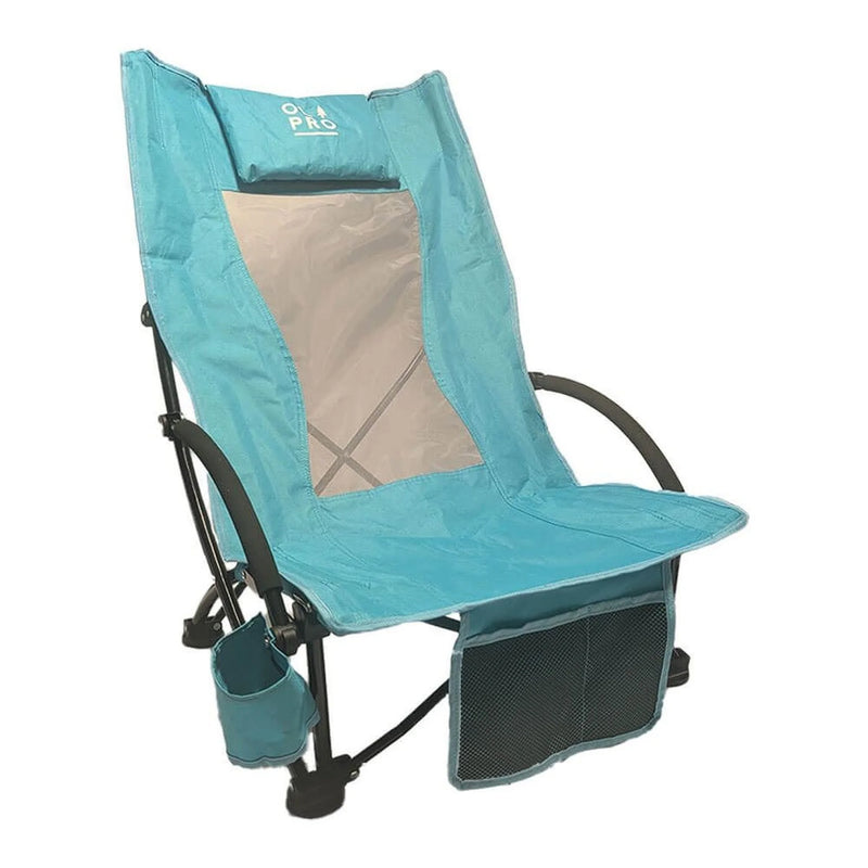 Olpro Folding Beach Chair - Lightweight, 120kg Capacity