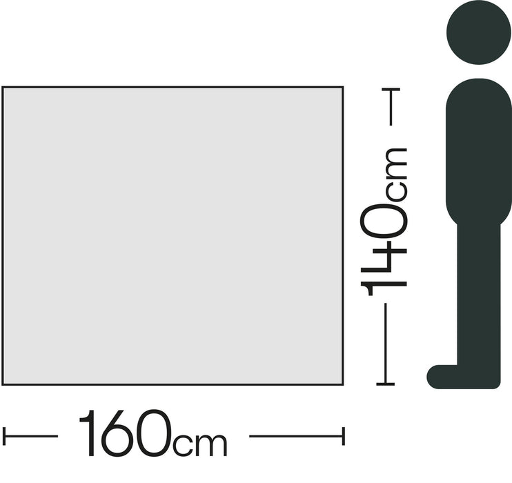 Quest Falcon Pro AirShield 160 Windbreak(1 panel - mid grey) Quest Leisure - UK Camping And Leisure