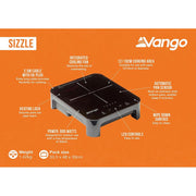 Vango Sizzle Induction Hob Single Portable Outdoor Camping Caravan & Motorhome Vango - UK Camping And Leisure