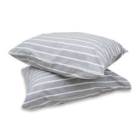 Duvalay Pillowcase for Standard 73.5 x 51cm Pillow - Grey Stripe