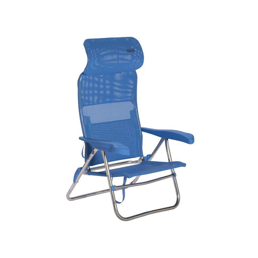 Crespo Beach Chair AL/205 Compact Blue Crespo - UK Camping And Leisure