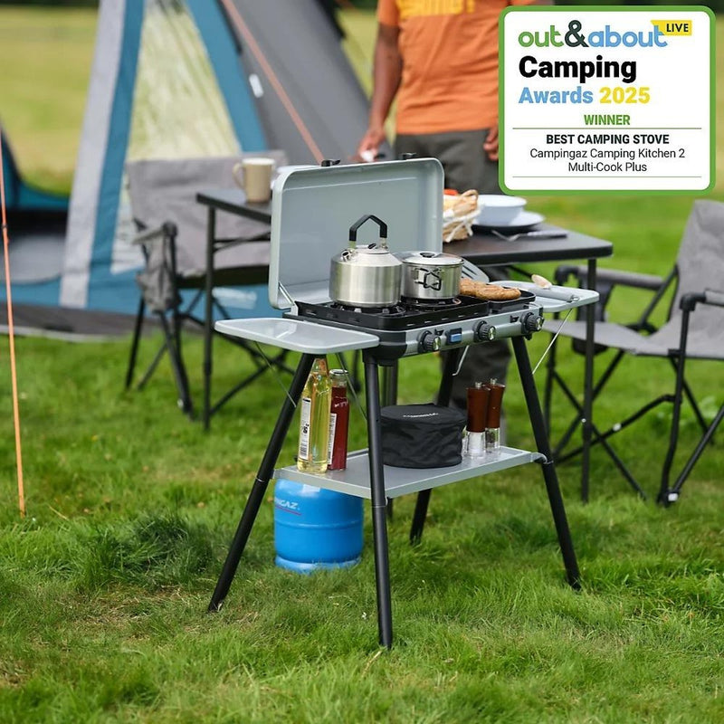 Campingaz Camping Kitchen 2 Multi Cook Plus Gas Stove Raised - View 3