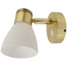 Gold LED Reading Light with Opal Glass (Warm White / Touch Dimmable) Aten Lighting - UK Camping And Leisure