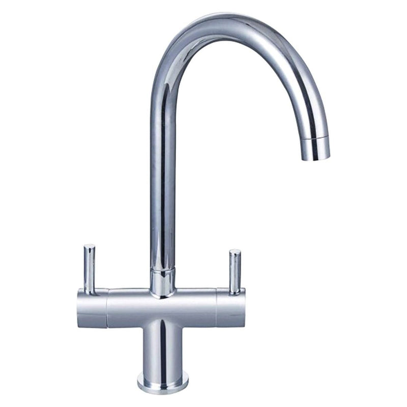 AG Beyton Twin Lever Kitchen / Galley Monoblock Mixer Tap Chrome AG - UK Camping And Leisure