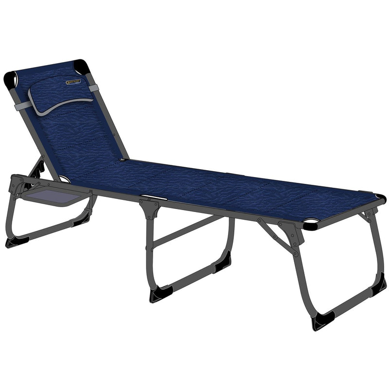 Quest Ragley Pro Lounge bed with side table Quest - UK Camping And Leisure