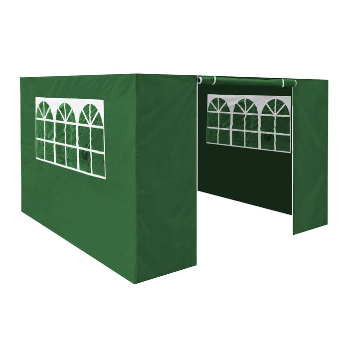 Dellonda Side Walls/Doors/Windows for Gazebo Fits 2 x 2m Models Dark Green Dellonda - UK Camping And Leisure