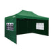 Dellonda 3x4.5m Pop-Up Gazebo & Side Walls Water Resistant Fabric - Green Dellonda - UK Camping And Leisure