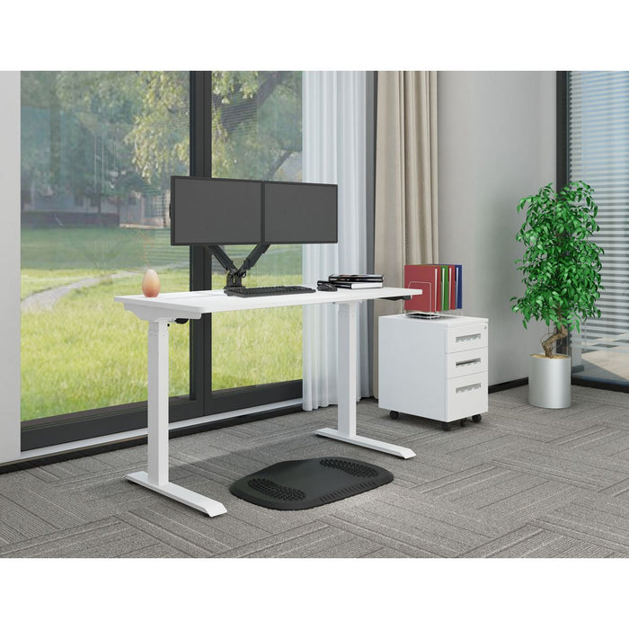 Dellonda Single Motor  Adjustable-Height Electric Sit/Stand Desk - White Desktop Dellonda - UK Camping And Leisure