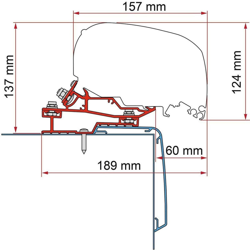 Fiamma F80 Adapter Kit for Rapido C55I C86I Motorhomes (98655Z138) Fiamma - UK Camping And Leisure