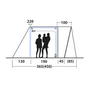 Outwell Jones M PowerAir Driveaway Awning Campervan 175-200cm Low - View 18