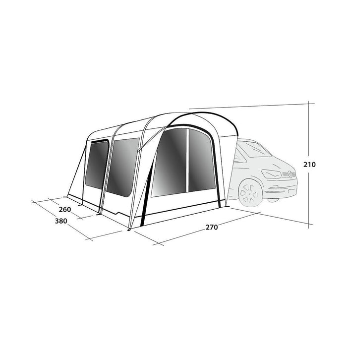 Outwell Wolfburg 380 Air Inflatable Driveaway Campervan Awning Outwell - UK Camping And Leisure