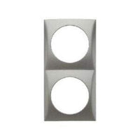 Berker Double Frame Matt Chrome 21246C