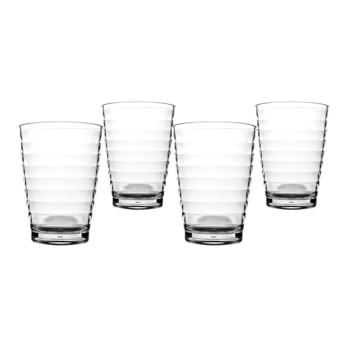 Bo-Camp Lemonade Glass Polycarbonate Ribbed 350 ml 4 Pieces Bo-Camp - UK Camping And Leisure