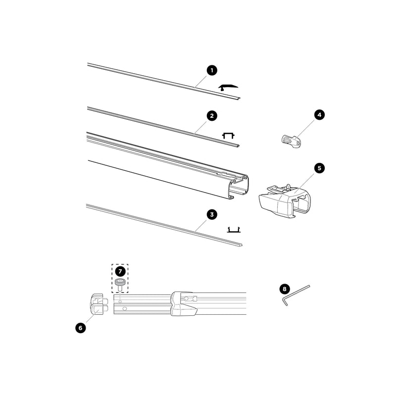 Thule Plastic Key Var 2 - Key for Roof Racks and Carriers