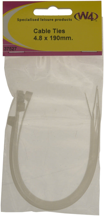 W4 Cable Ties 75" / 190Mm (3) 37527 W4 - UK Camping And Leisure
