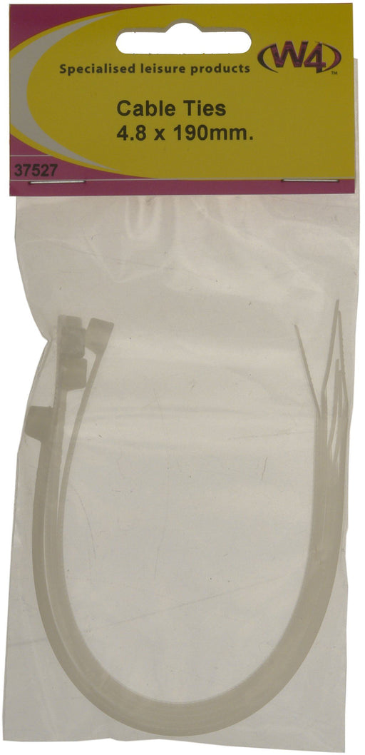 W4 Cable Ties 75" / 190Mm (3) 37527 W4 - UK Camping And Leisure