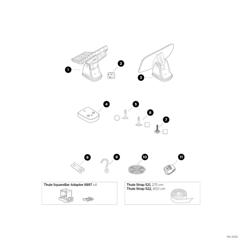 Thule DockGlide Roof Rack Assembly