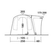 Outwell Daytona Driveaway Air Awning Grey Outwell - UK Camping And Leisure