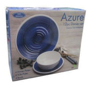 Azure 12 Piece Premium Plus Dinner Set AZ0112 UK Camping And Leisure - UK Camping And Leisure