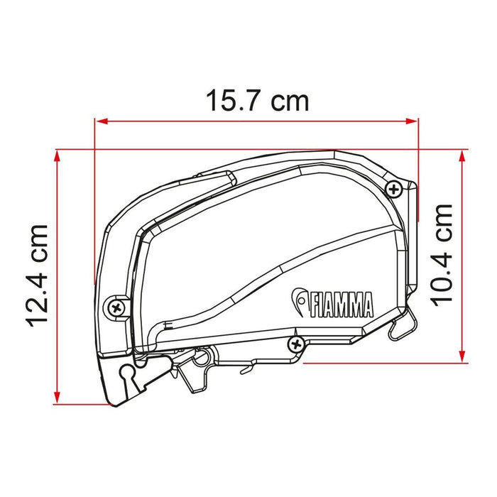 Fiamma F80L 600 Awning Polar White Royal Grey Fiamma - UK Camping And Leisure