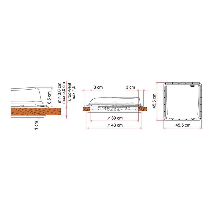 Fiamma Rooflight Vent Crystal for Motorhome Roof Ventilation Fiamma - UK Camping And Leisure