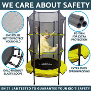 Dellonda 55" Mini Trampoline with Safety Enclosure Net Dellonda - UK Camping And Leisure