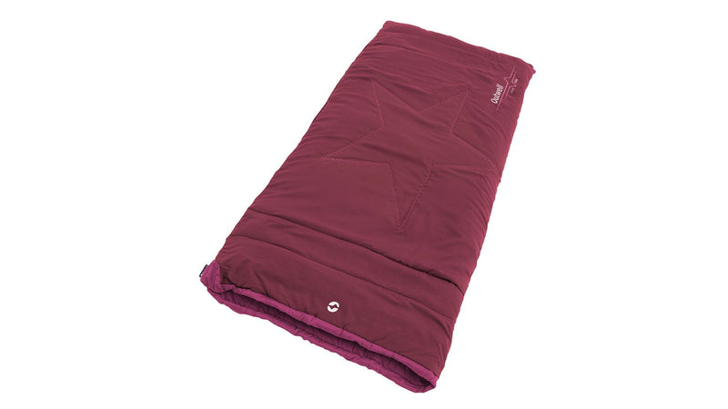Outwell Champ Kids Deep Red Red Junior Sleeping Bag | camping sleeping bag, garden, summer