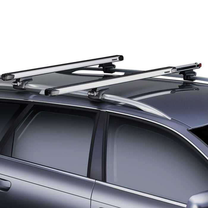Thule SlideBar Evo Roof Bars Aluminum fits Dodge Ram 3500 2019- Double Cab 4-dr with Normal Roof Thule - UK Camping And Leisure