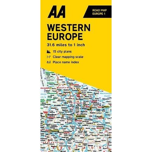 AA Western Europe Road Map 9780749583170 AA - UK Camping And Leisure