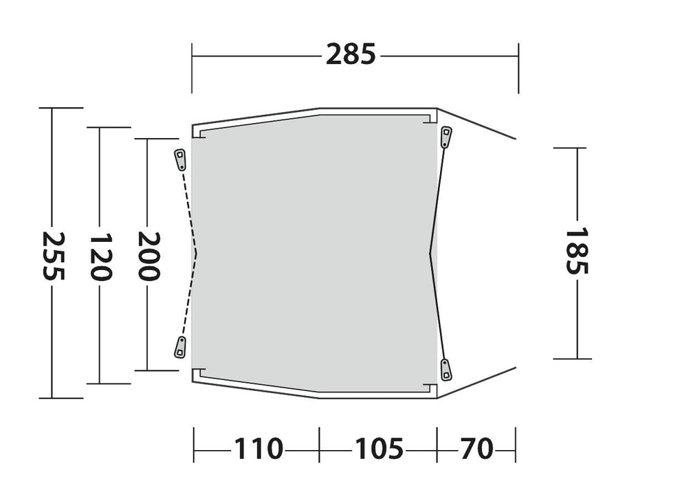 Outwell Dunecrest L Awning Green Outwell - UK Camping And Leisure