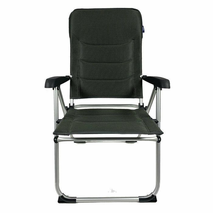 Royal Folding Ambassador Grey Reclining Aluminium Padded Camping Chair R735 Royal - UK Camping And Leisure