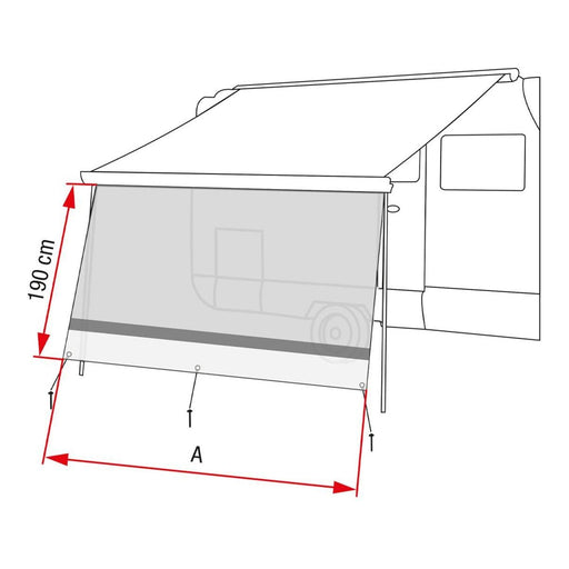 Fiamma Sun View XL 325 Front Panel: Transparent Front Panel for Sun Protection Fiamma - UK Camping And Leisure
