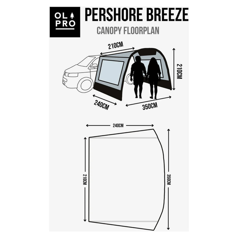 Olpro Pershore Breeze Canopy 180-200cm Inflatable Awning