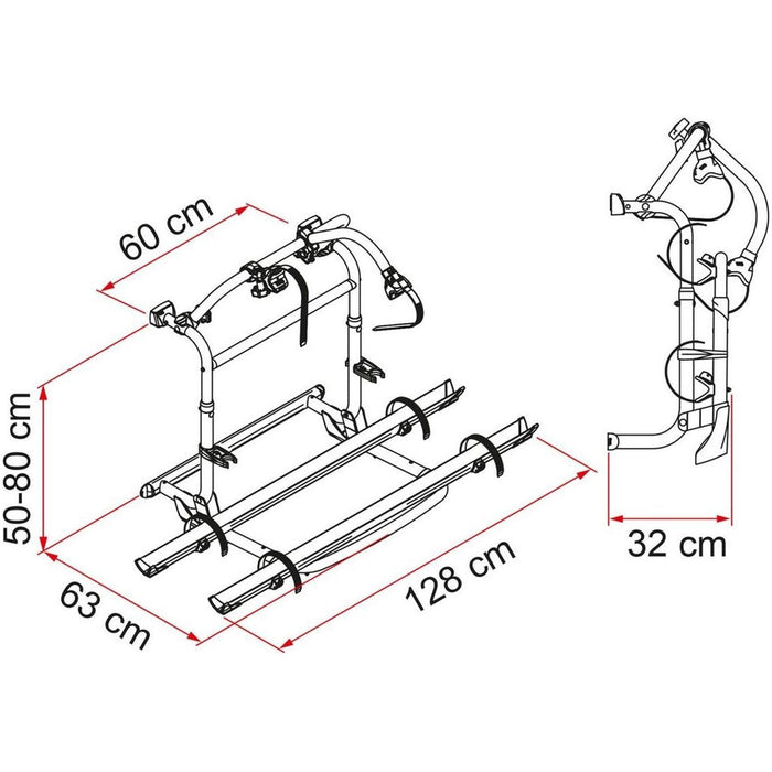 Fiamma Carry Bike Pro M Blue Foldable Bike Rack for RVs Fiamma - UK Camping And Leisure