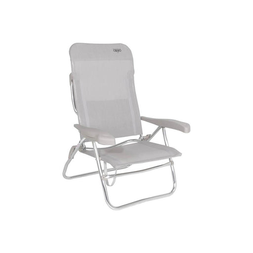 Crespo Beach Chair AL/223 Light Grey Crespo - UK Camping And Leisure