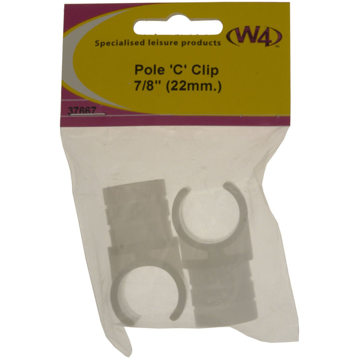 MDS1203 W4 Pole C clip 7/8in 22mm pack of 2 37667 W4 - UK Camping And Leisure