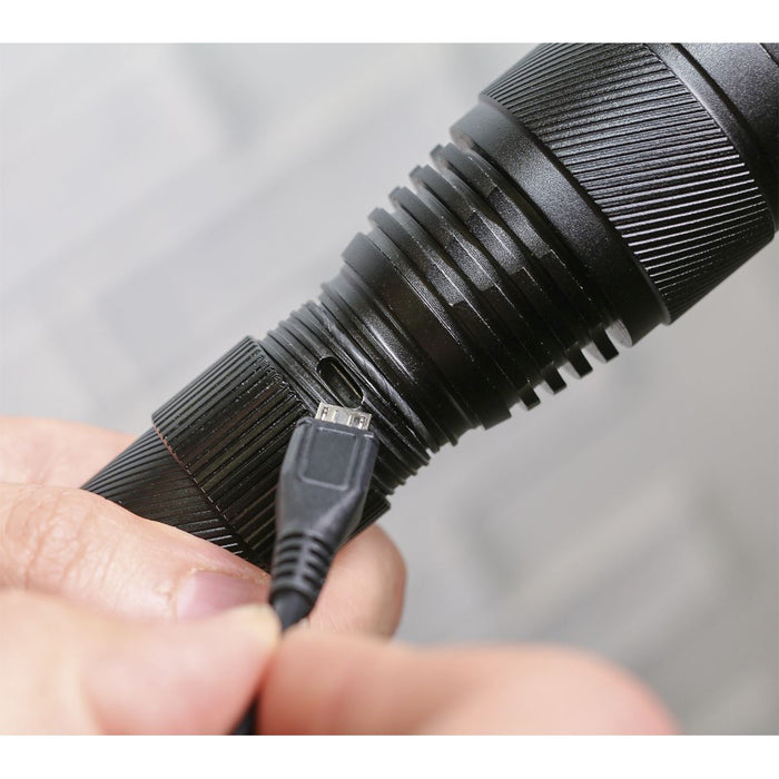 Sealey 10W Cree LED Rechargable USB Aluminium Torch Light Adjustable Focus Sealey - UK Camping And Leisure