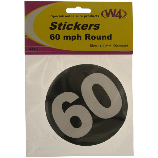 W4 60Mph Sticker 37110 W4 - UK Camping And Leisure