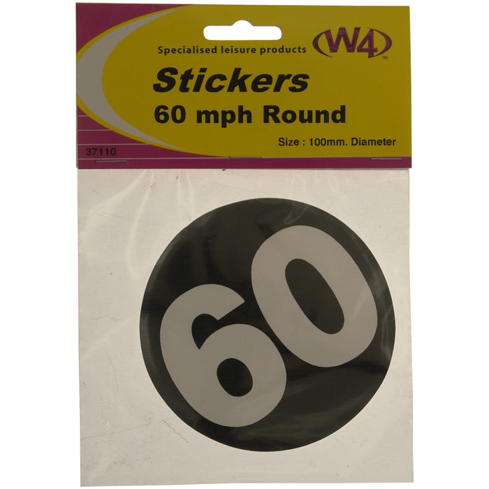 W4 60Mph Sticker 37110 W4 - UK Camping And Leisure